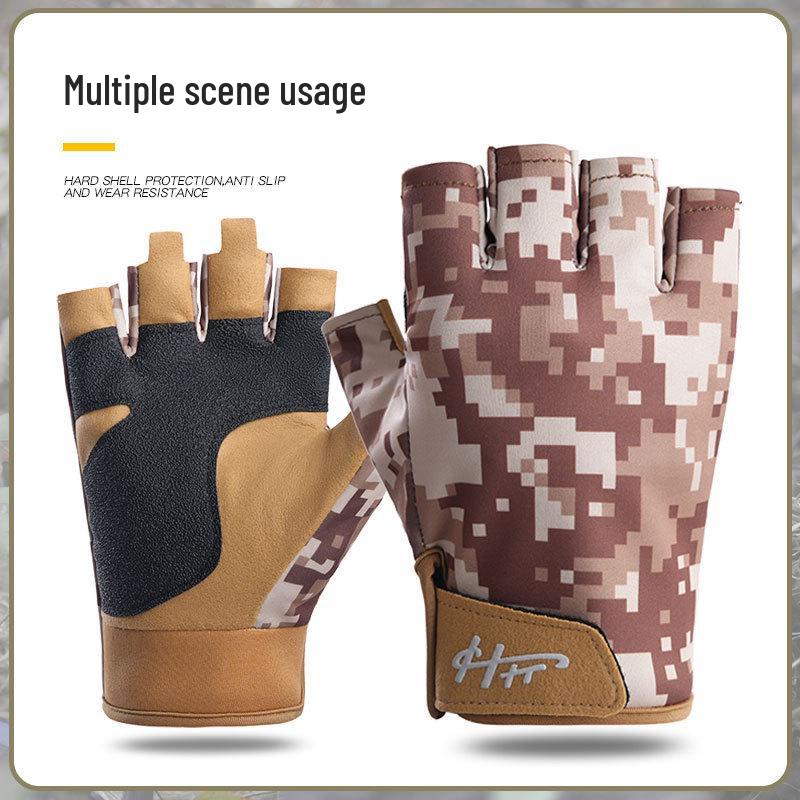 Men s Tactical Non-slip Full & Half Finger Combat Gloves: Cut-resistant, Wear-resistant for Cycling, Climbing, and Fighting. L