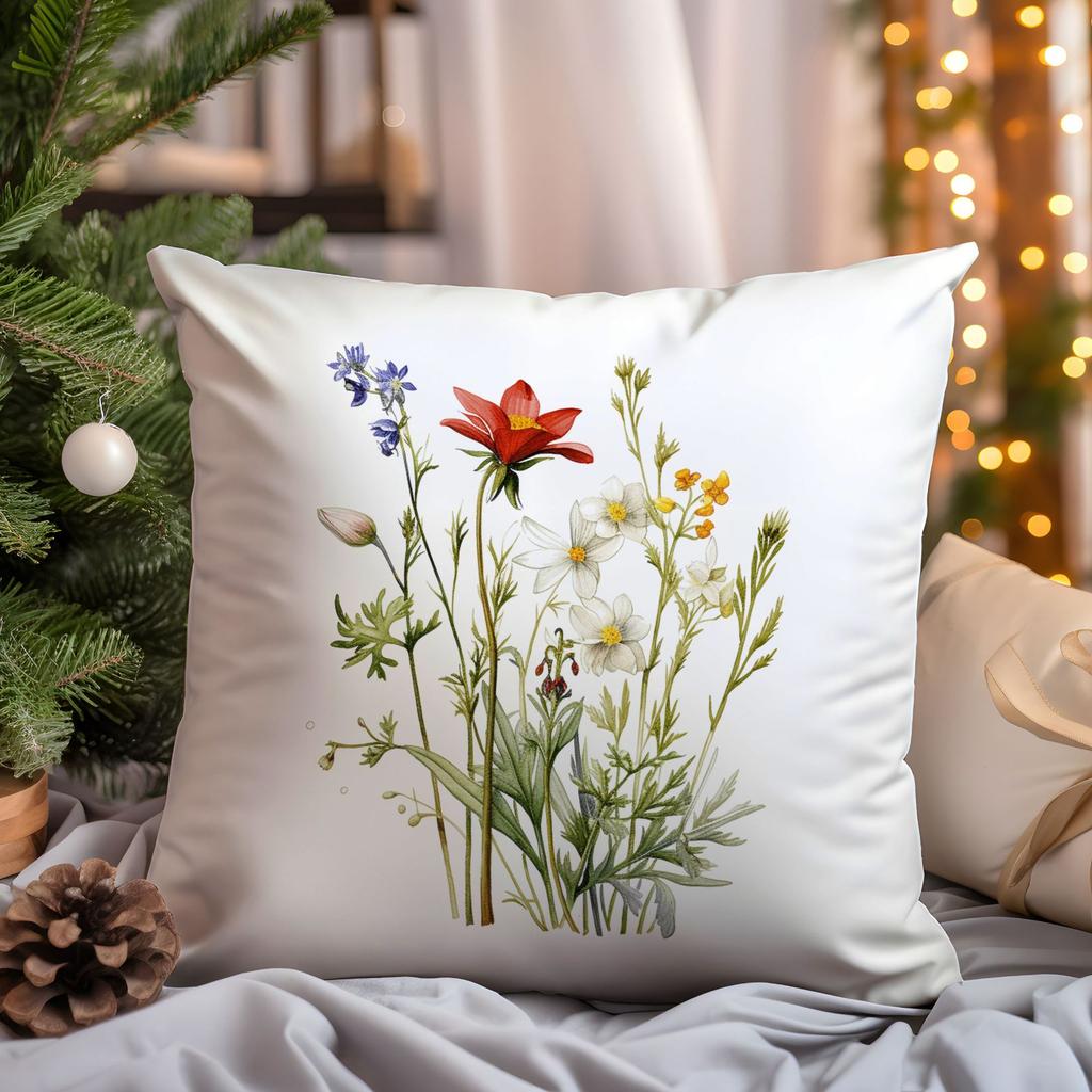 Amerikansk Växt- och Blomkuddfodral Hushåll Soffkudde Bil Balkong Kuddfodral Dekoration