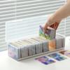 Clear Plastic Compartmentalized Card Storage Organizer Box With Adjustable Dividers Holds Over 550 Cards For PTCG MTG Game Cards