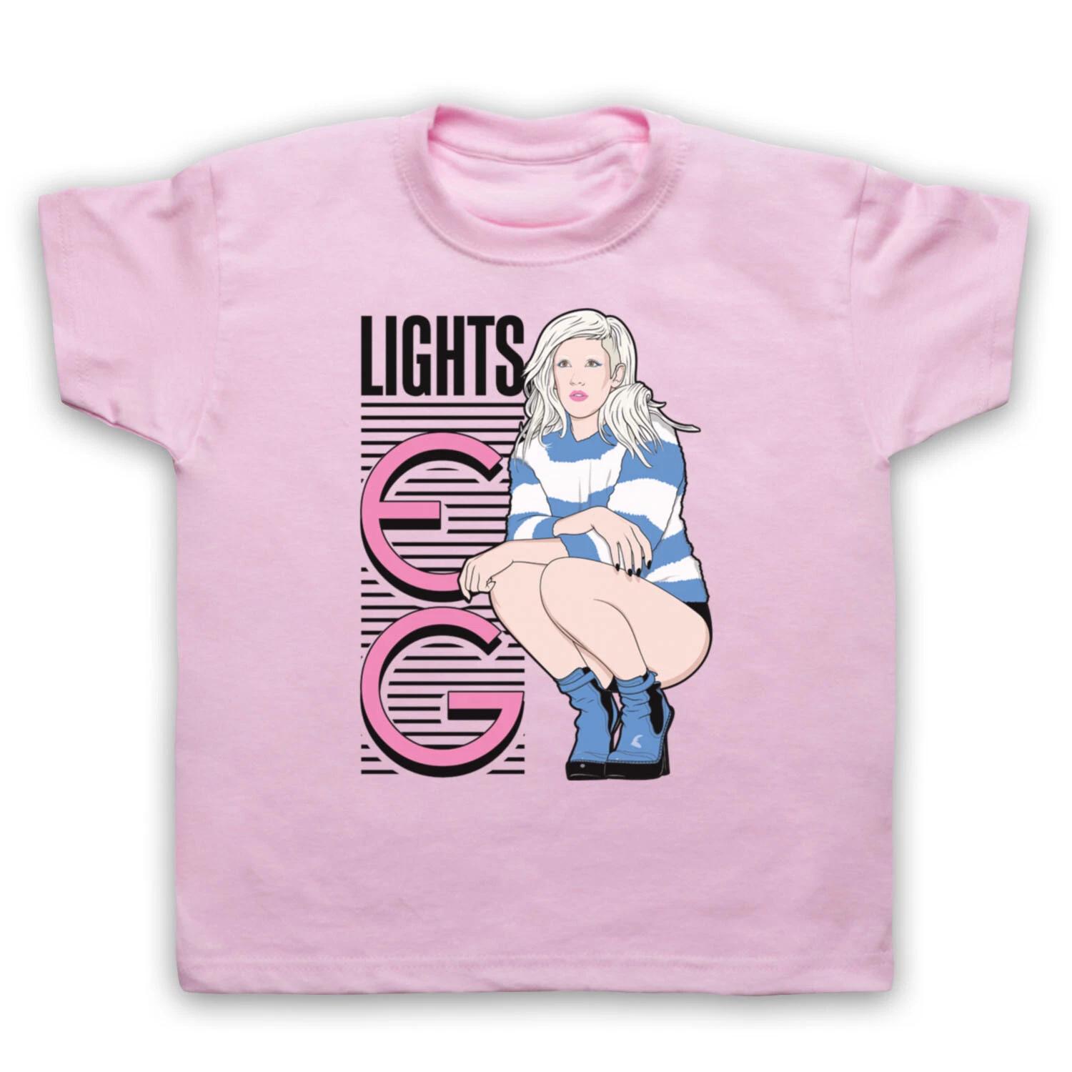 ELLIE GOULDING LIGHTS UNOFFICIAL ILLUSTRATION POP STAR KIDS CHILDS T-shirt 100