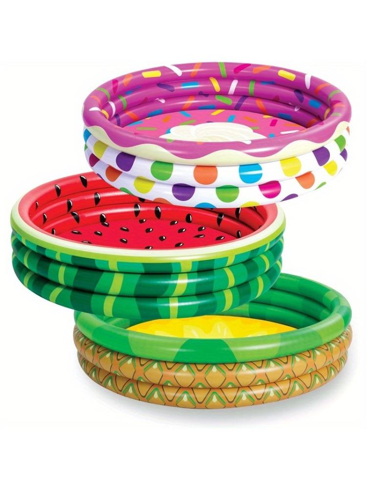 JOYFY 3er-Pack 114 cm x 25 cm aufblasbarer Kinder-Swimmingpool für Kinder Sommer-Wasserpool Baby-Schwimmbecken Bällebad