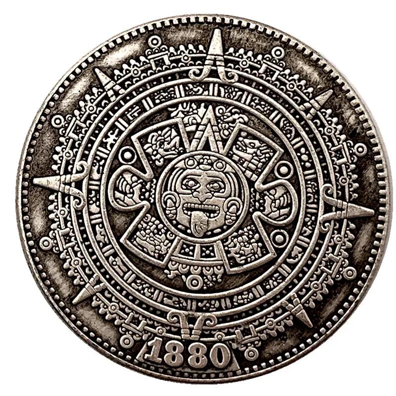 

Мексиканские майя ацтекский календарь искусство пророчество культура позолоченные копии памятные монеты предметы коллекционирования серый