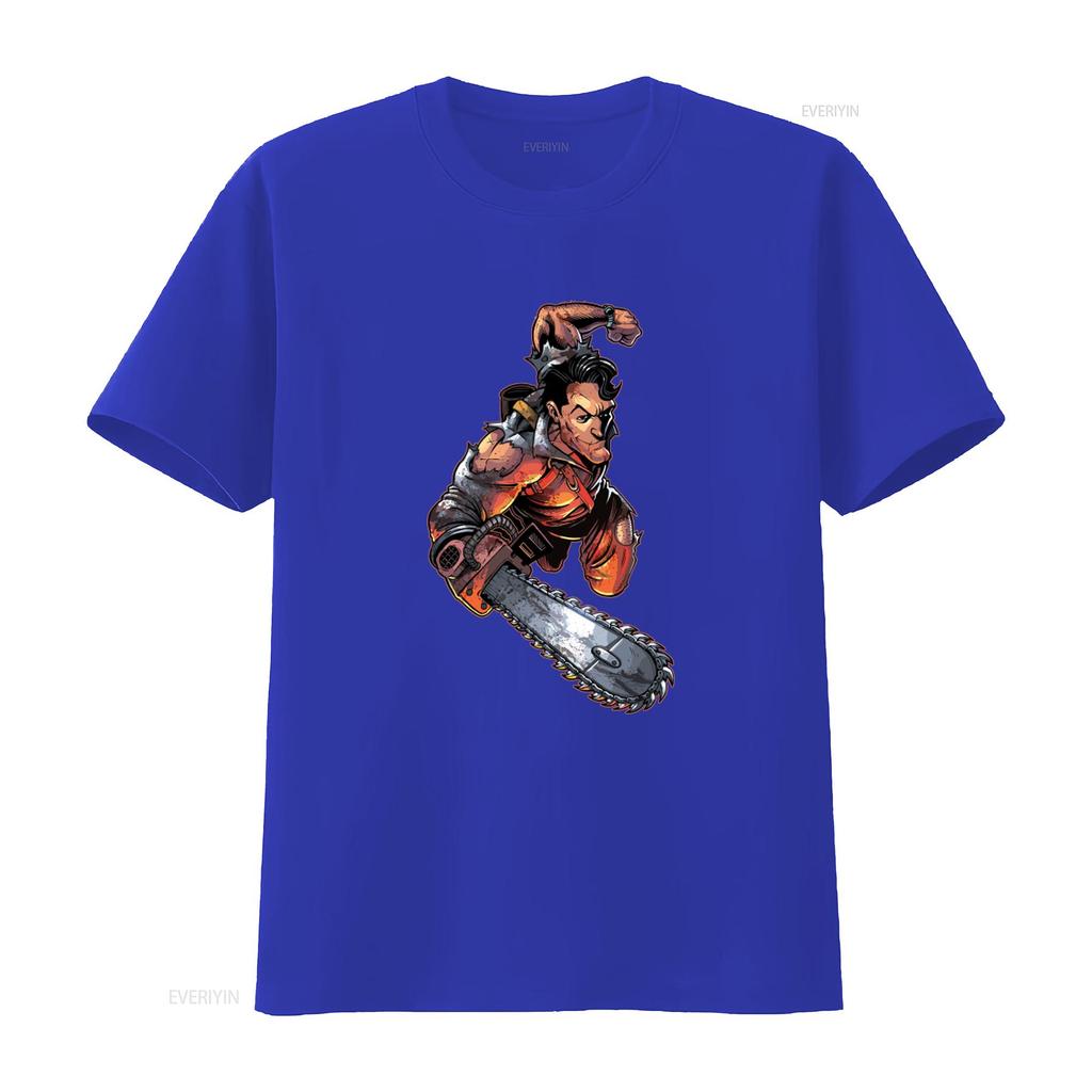 Ash Williams Evil Dead T Shirt 100 Cotton for Men All Sizes Available Vintage Washed Versatile Homme Graphic Streetwear Stylish