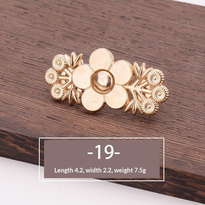 Various Cute Styles No Sew Waist Tightener Buttons Alloy Adjustable for Jeans Skirt Pants Waist Adjustment Accessory