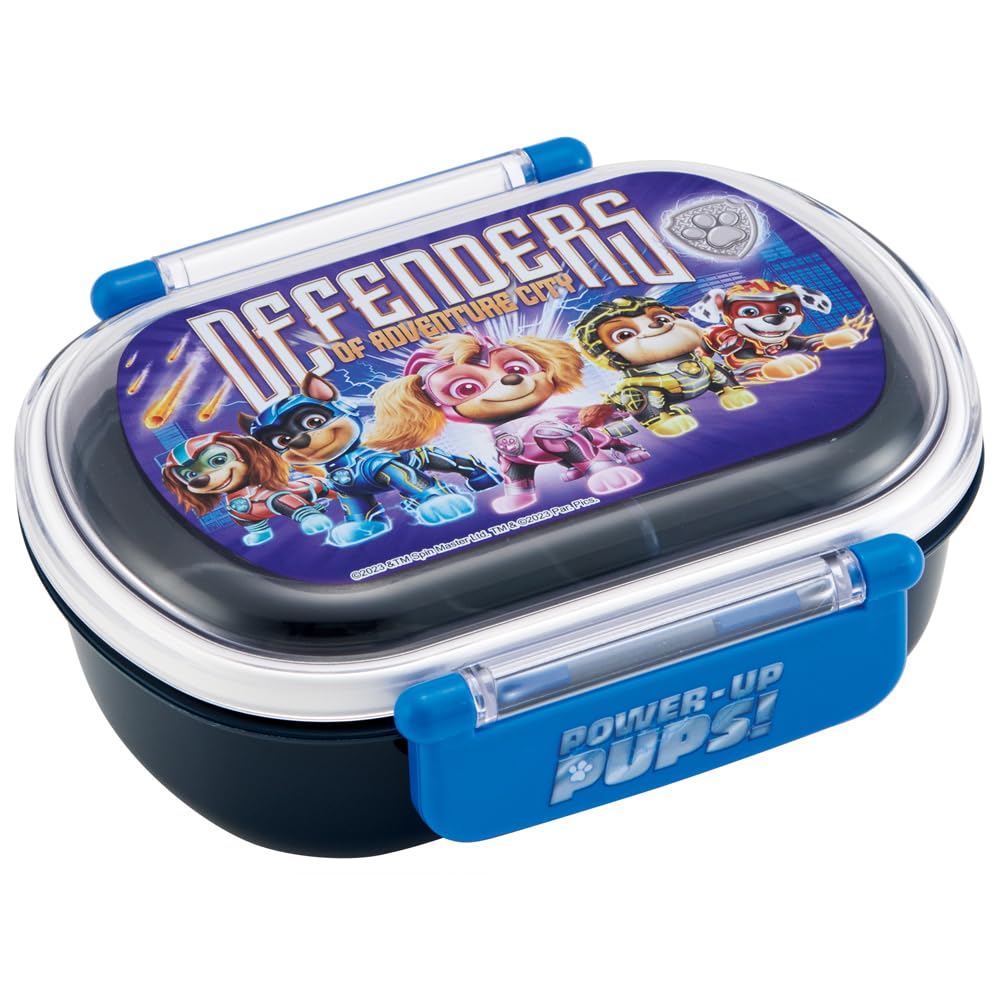 Skater Kids' Lunch Box, Single Tier, 360ml, Domed, Paw Patrol Movie Design, Made In Japan (QAF2BAAG-A)