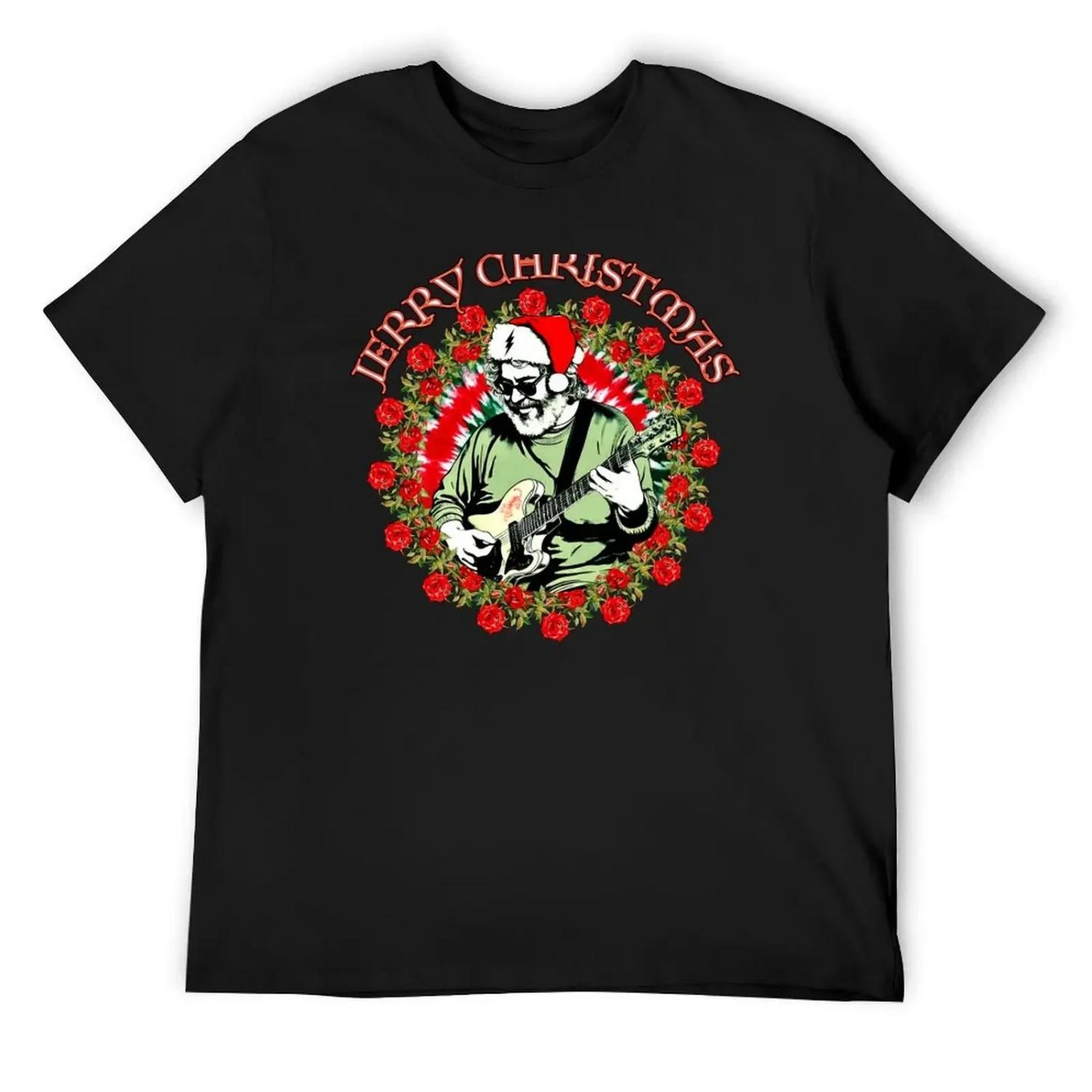 

Jerry Christmas Roses Wreath T-Shirt plus sizes man t shirt shirts graphic cotton graphic tees plus size men clothing S