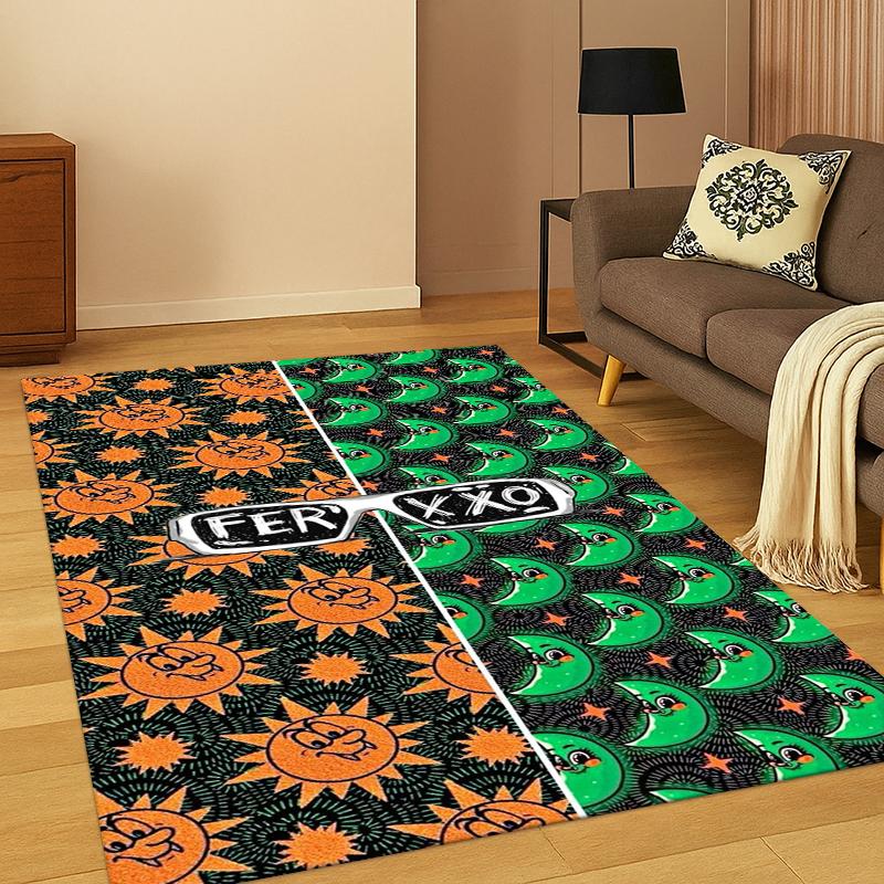 Feid Ferxxo Hiphop Pop Music Carpet Rug for Bedroom Living Room Sofa Playroom Doormat Home Decor,Kid Game Area Rug Non-slip