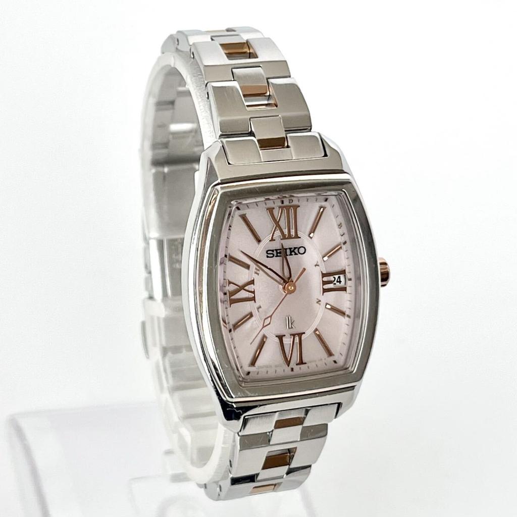 Polished Seiko Lukia Excellent Pink S2337 [Working Condition] Ladies' Watch, Radio-Controlled Solar, Condition, Dial, Gold,
