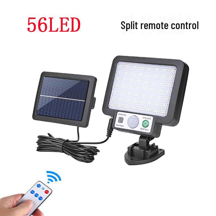 Outdoor Solar Motion Sensor Wall Lights with Remote Control for Courtyard and Corridor