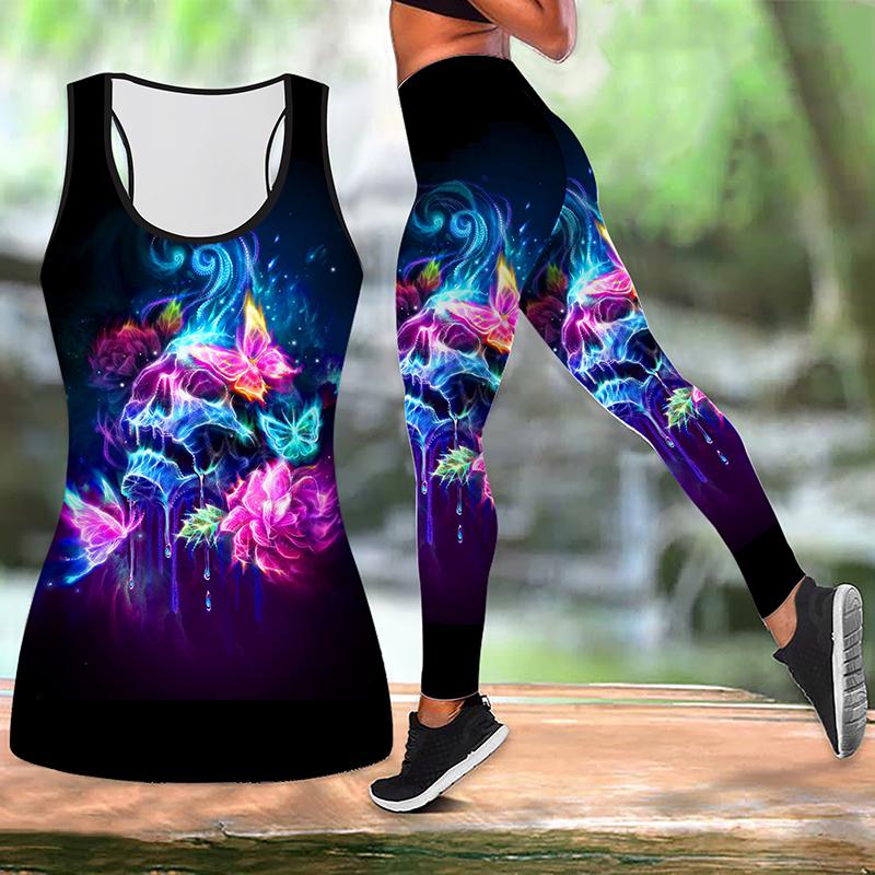 

Персонализированный ретро-стиль принт йога костюм для женщин модные леггинсы для тренировок фитнес спортивные повседневные штаны для йоги 5XL синий