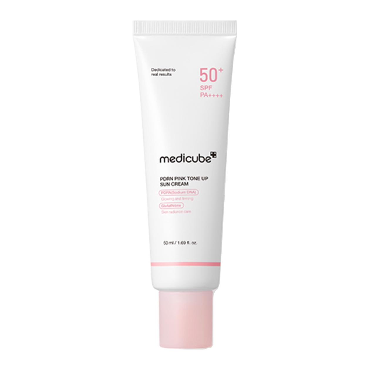 Солнцезащитный крем Medicube PDRN Pink Tone-Up SPF50+, 50 мл - УФ-защита с эффектом выравнивания тона, Корейский 50ml(1pc)