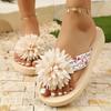 New Fashion Non-Slip Muffin Flower Flip Flops Women Shoes Thick Bottom Summer Beach Shoes