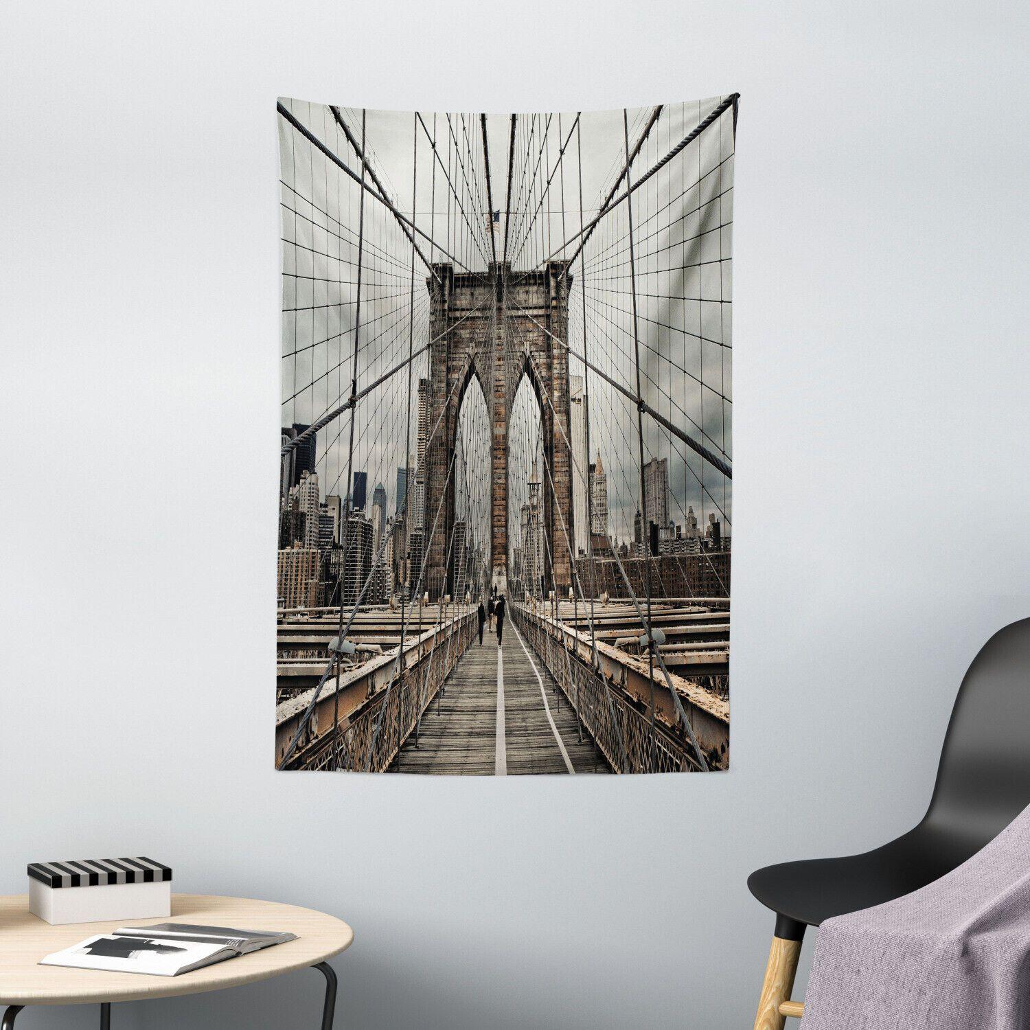Tapestry of the United States Brooklyn Bridge 75x100