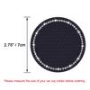 Wisdompro Car Non-Slip Coaster Bling Car Drink Holder Cup Mat Vinyl Anti-Slip Vibration Proof Round 70mm Diameter 4pcs Black