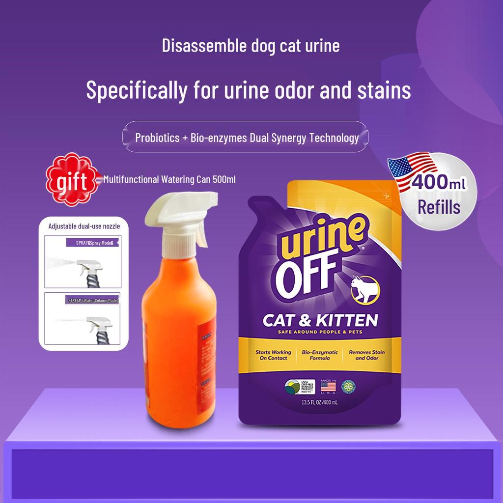 Urine Off Cat Urine Deodorant: Enzyme Spray Removes Pet Urine Odor