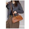 Luxury Brand Genuine Leather Women Handbags Fashion Gold Buckle Shoulder Bags Women Retro Cowhide Boston Bags Lady