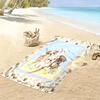 Süßes Tier-Puzzle-Print Strandtuch, Großes Weiches Schnelltrocknendes Handtuch für Strand Camping Schwimmen