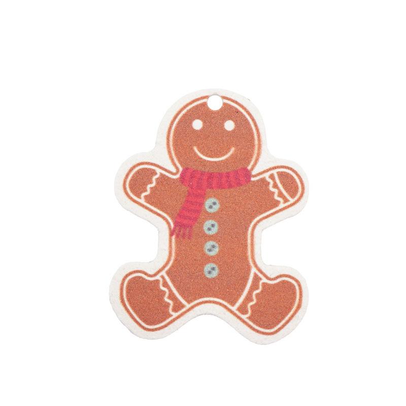 Burete de vase din celuloză de lemn cu imprimeu de Crăciun 2024, neaderent, absorbant, pentru curățarea bucătăriei