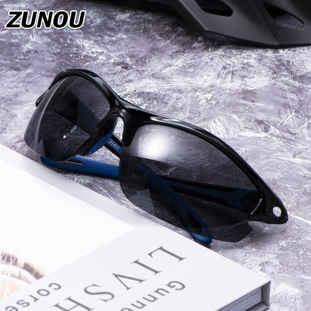 ZUNOU Polarisierte Sportsonnenbrille mit UV-Schutz für und Tennis Unisex UV400 Sonnenbrille für Herren TR90 Herren Angeln, Radfahren, Bergsteigen,