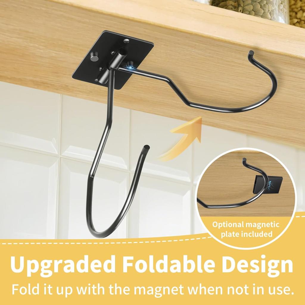 Self Adhesive Banana Hook Under Cabinet Foldable Banana Hanger Hook Under Counter Banana Hook to Keep Bananas Fresh Heavy Duty Metal Banana Holder