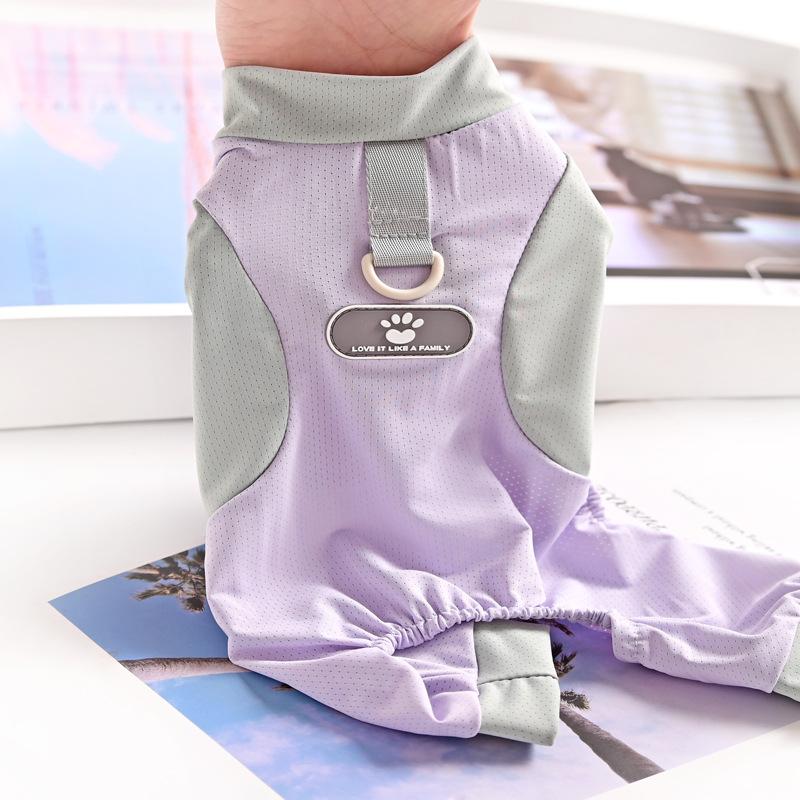 Haustier-Sonnenschutzkleidung, kleine Hundekleidung, dünne vierbeinige Staubhose für Frühling und Sommer