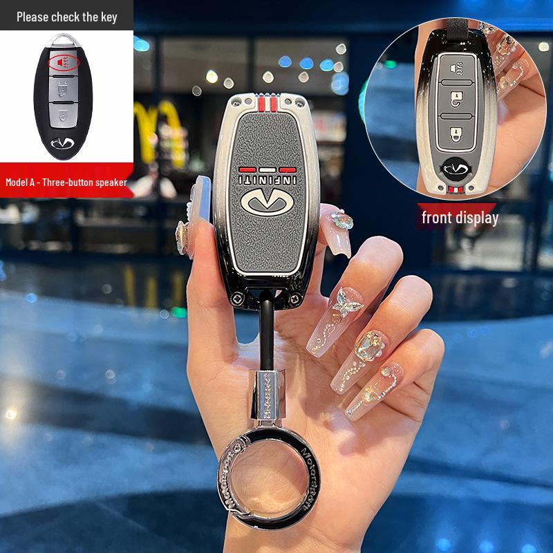 Infiniti Key Case for Q50L, QX50, QX55, QX60, Q70L, G25, FX35 - Car Key Shell with Buckle