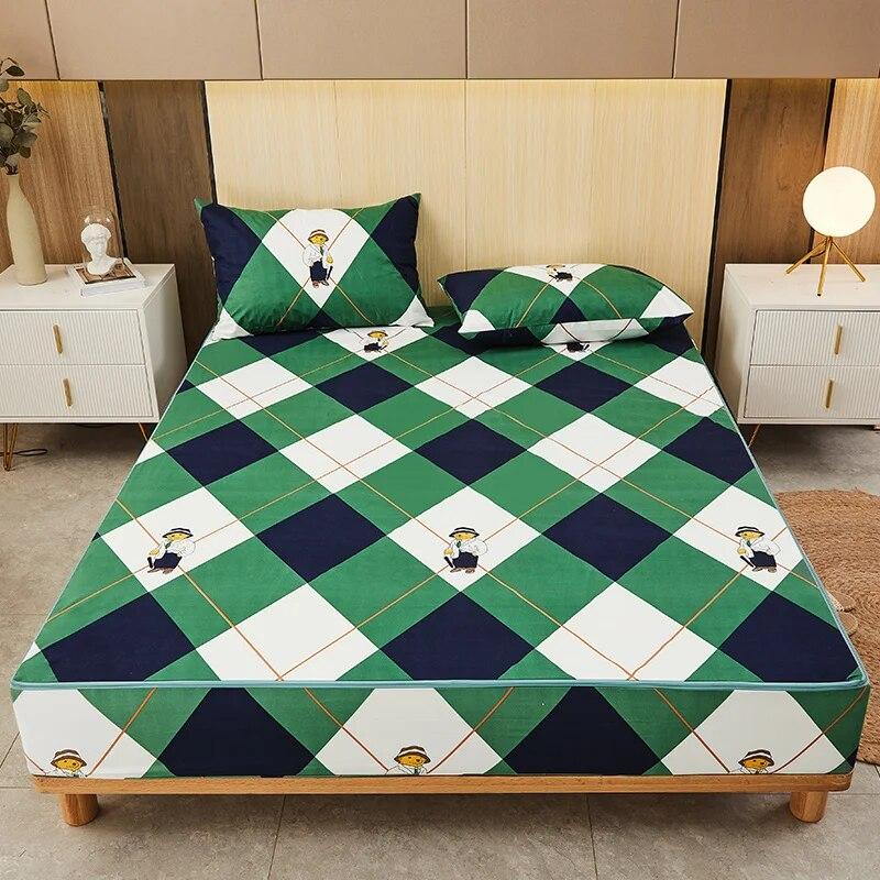 Housse de matelas imperméable avec fermeture éclair Housse de matelas anti-punaises de lit à six côtés Drap-housse de taille personnalisée Housse de lit mignonne