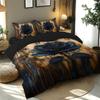 Black All-Polyester Printed Duvet Cover Bedding Set with Retro Luxury Rose Floral Design Theme 1*Duvet Cover + 1/2 Pillowcases