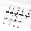 316L Stainless Steel Zircon Drip Oil Navel Ring: Fashionable Belly Button Piercing Jewelry