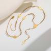 Vnox Stainless Steel Three Colors Beads Necklace Religion Saint Benedict Virgin Mary Necklaces Long Chain Collier Jewelry