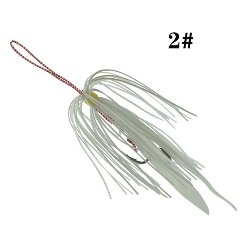 5er Pack Haken aus Kohlenstoffstahl mit doppeltem Jigging-Assist-Haken Salzwasser-Angelhaken Ersatzhaken Vertikale Jigs Köder Hakenset