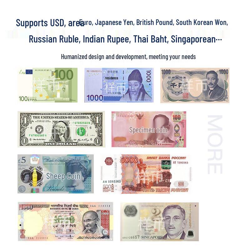 Weirong WR-M998 Multi-Currency Banknote Counter CN Plug (adapter Included)