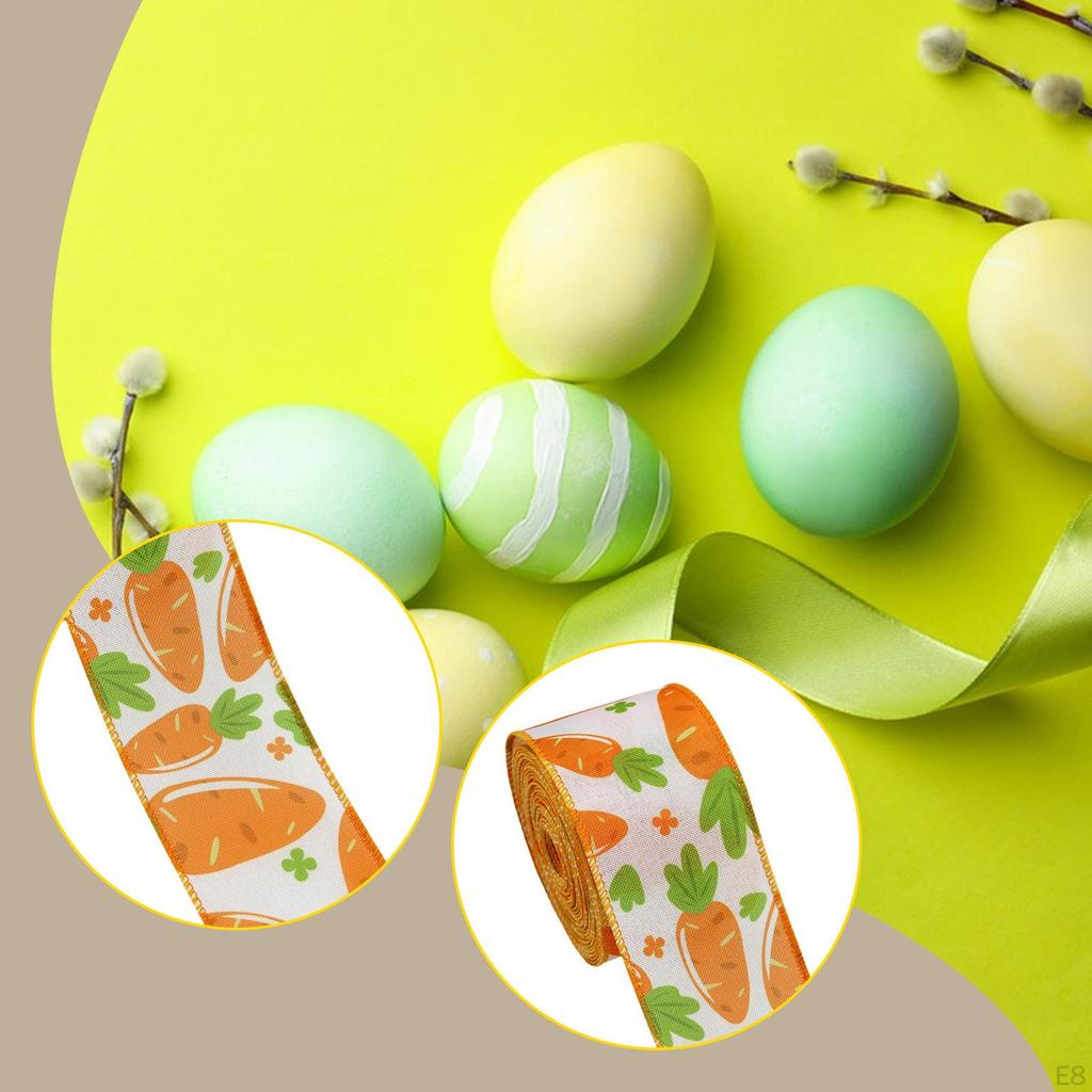 Easter Ribbon 15ft Length Spring Craft for Baskets Crafts Bow Decoration