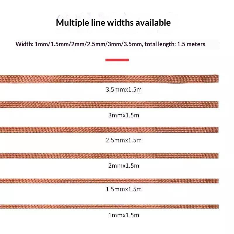 1.5/3M Copper Welding Wire Desoldering Mesh Braid Tape Welding Point Solder Soldering Tool Of Electronic Pcb Circuit Board