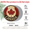 2D Flat, 1pc Round Aluminum Canada Maple Leaf Sign, Vintage Retro Canadian Flag Wall Decor, Waterproof & Durable, Perfect for Canada Day, Home