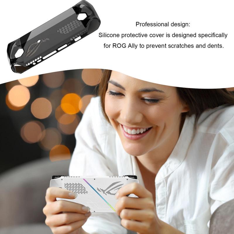 For Asus ROG Ally Soft TPU Transparent Shell Protective Case Cover Waterproof Full Protect Handheld Game Console Accessories