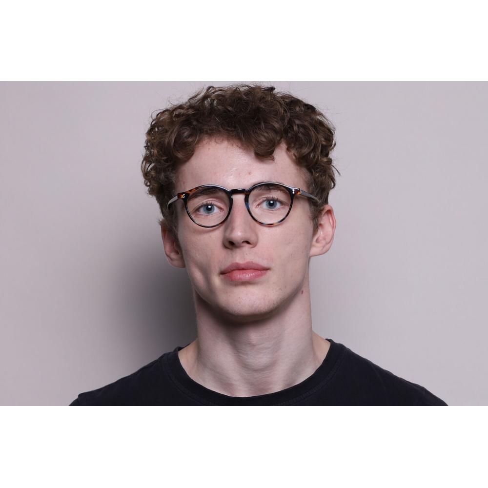 Full Rim Oval Tortoise Blue Smartbuy Collection Blink Am74c Fashion Unisex Eyeglasses