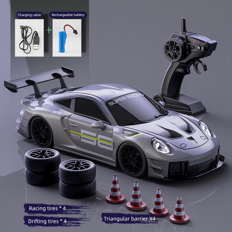 

2.4G 1/20 RC Drift Car Racing Vehicle Toy with Lights 4CH 4WD Remote Control Sports Car Boys Competition Game Kids Toy Car Model серый