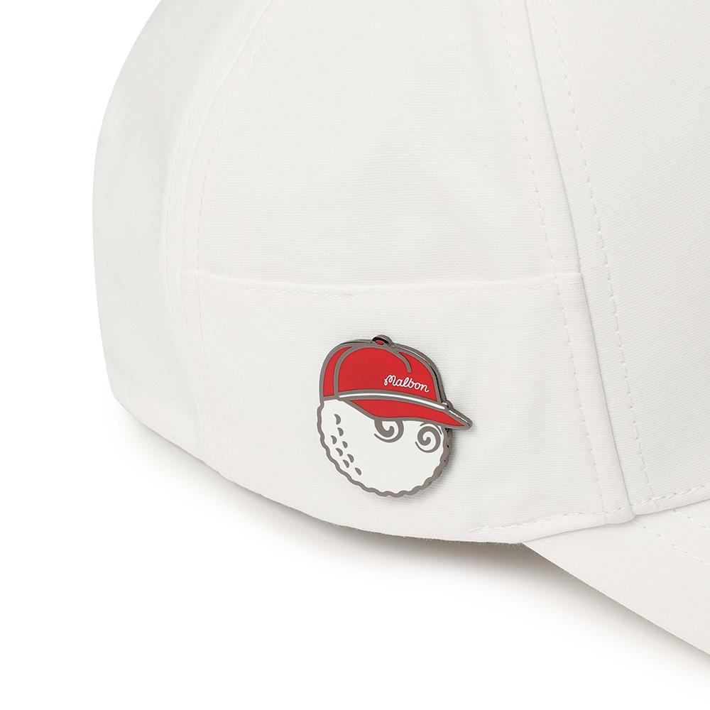 MALBON GOLF Side Panel Ball Marker Ball Cap Off White (Man)