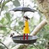 Mangiatoie per Uccelli da Appendere per Esterni Ragazza e Ombrello Mangiatoia per Colibrì Vassoio Esterno per Mangiatoia per Uccelli Decorazioni da Giardino Decorazioni per Cortile