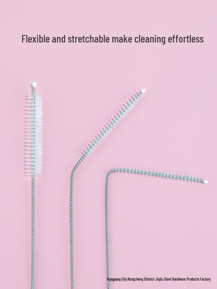 304 Stainless Steel Baby Bottle & Straw Cleaning Brush Set