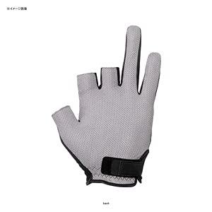 Daiwa Nanofront R Mesh Cool Gloves, 3-Piece Cut, Black/Yellow, Size L (DG-3021)