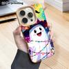 Phone Case: 2D Flat Lambskin Suitable for iPhone 18, 17, 16, 15, 14, 13 Pro, Rainbow Swirl, Christmas and Halloween Gifts