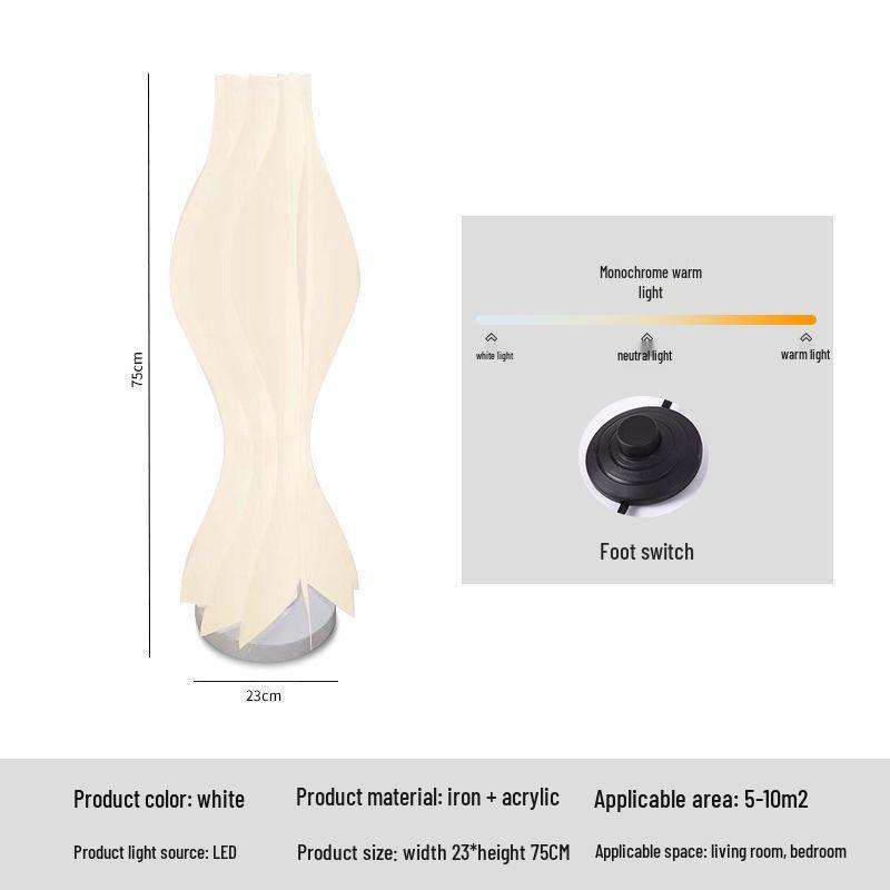 Luxury Decorative Floor Lamp with Hula Skirt Design for Living Room and Bedroom