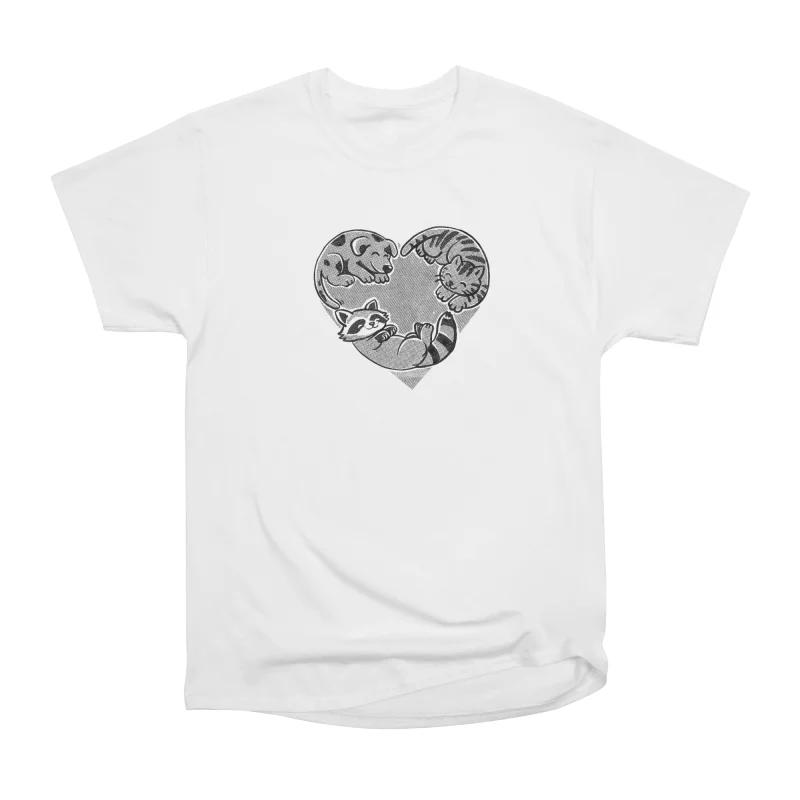 

Men Casual Shirts Short Sleeves LOVE FRIENDS White Tees Oversized T-shirts S белый