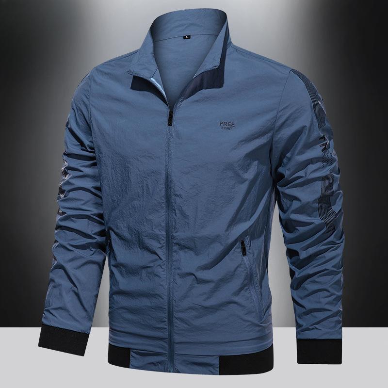 Summer New Men's Outdoor Sports Casual Skin Clothing Men's Fashion Collar Quick-drying Jacket