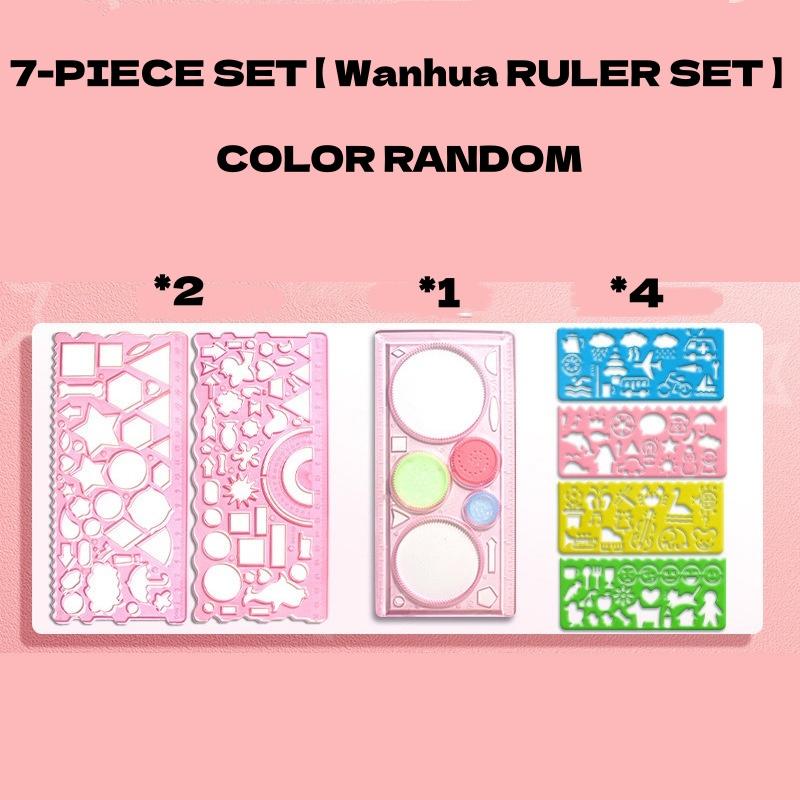 4/7pcs Multi-Functional Ruler Geometric Spiral Drawing Template Art Craft Children's Gift Educational Toy Versatile Ruler