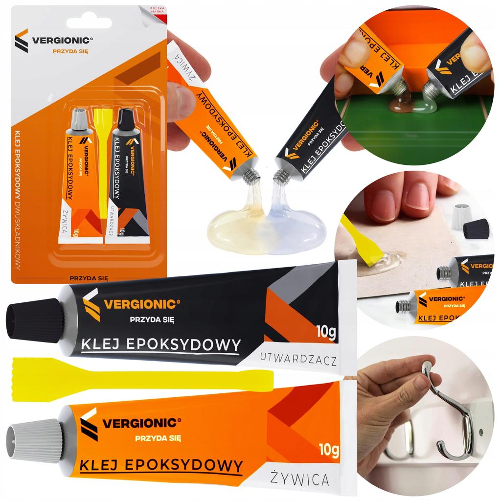Klej uniwersalny epoksydowy 2×10 ml dwuskładnikowy mocny