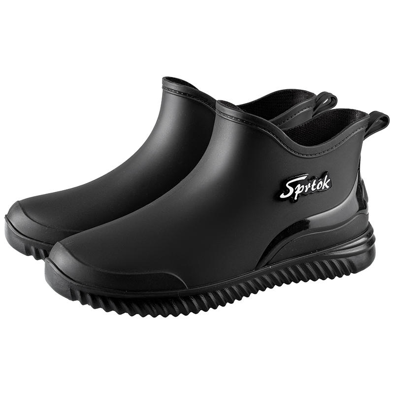 Couples' Fashion Lightweight Short Rain Boots, Waterproof Non-Slip Sports Korean Style Rain Shoes