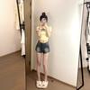 Women's 2025 Summer High Waist Denim Shorts - Sweet & Spicy Retro Design